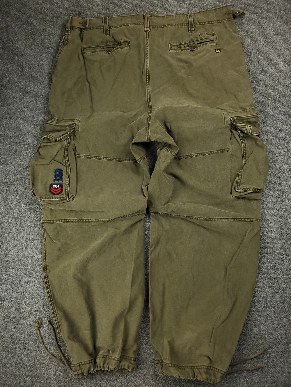 Vintage Y2K 2003 Old Navy Cargo Pants 42x32 Baggy Loose Fit Paratrooper Military - Picture 2 of 14
